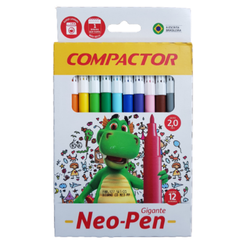 PINCEL ATOMICO NEO PEN FINO C/12 CORES